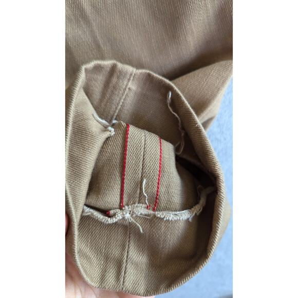 Naked & Famous Men Jeans Size 31x27 Weird Guy Beige Selvedge Chino Button Fly - Picture 9 of 14